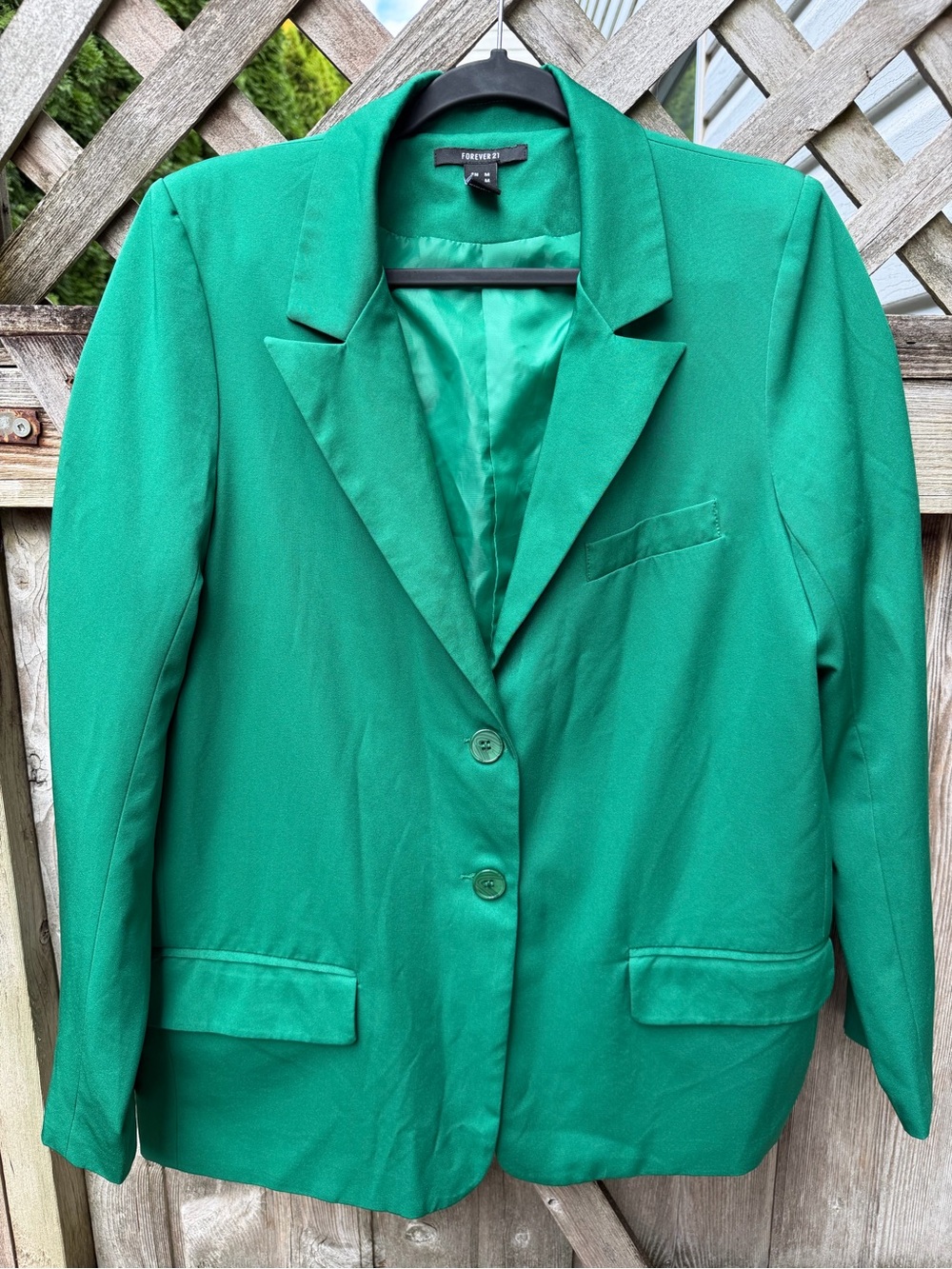 Forever 21 Emerald Green Relaxed Blazer